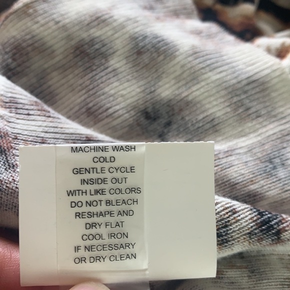 Cable&Gauge Brown/Cream Animal Print Cardigan/Sweater Size L - Picture 10 of 12